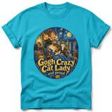 Gogh Crazy Cat Lady ~ Comfort Colors Premium Tee thumbnail 5