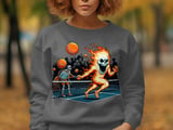 Flaming Skull Tennis Player T-Shirt, Zombie Spectators, Sports Tee, Unique Tennis Shirt, Skeleton Athlete, Halloween T-Shirt, Tennis Gift thumbnail 6