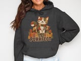 Fall Is Purrfect Sweatshirt, Quilted Cat Hoodie, Cute Autumn Cat Tote Bag, Cozy Fall Season Crewneck, Thanksgiving Cat Mom Gift thumbnail 15