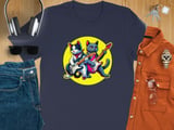 Cute Cats with Electric Guitars, Animal Lover T-Shirt, Rock Band Cats Tee, Cool Graphic Cat Music T-Shirt, rock and roll thumbnail 3