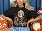 Celestial Skeleton and Roses Tee thumbnail 1