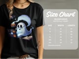 Spooky Ghost T-Shirt, Halloween Shirt, Funny Graphic Tee, Ghost with Laptop Shirt, Bat Design, Pumpkin Cup, Halloween Gift, Geek Shirt thumbnail 3