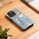 Winter iPhone Case: Snowman Pattern, Holiday Design, Protective, Christmas Theme thumbnail 4