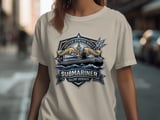 US Navy Submariner T-Shirt, Silent Service Crewneck Tee, Patriotic Military Veteran Gift, Nautical Anchor Submarine Graphic Shirt thumbnail 3