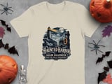 Haunted Harbor Sailor Halloween Night Fog Skull Lighthouse Ocean Nautical Crewneck Sweatshirts thumbnail 4