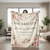 She Said Yes Floral Blanket thumbnail 6