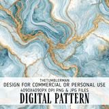 Blue Gold Marble Tumbler Digital, Watercolor Floral Background, Printable Tumbler Png, Digital Scrapbooking Paper, Junk Journal Pages thumbnail 13
