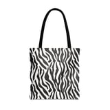 Zebra Print Tote Bag Aesthetic & Phone Case, Black White Animal Pattern, Trendy Y2K Style Purse, Wild Fashion Accessory Gift for Her thumbnail 1
