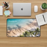 Tropical Beach Personalized Mouse Pad, Vibrant Ocean Palm Tree Desk Mat, Custom Home Office Beach Lover Gift thumbnail 1