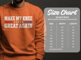Make My Knee Great Again Surgery Recovery Standard T-Shirts With Red Blue Patriotic Stripes thumbnail 7