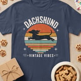 Dachshund Vintage Sunset T-Shirt thumbnail 2