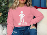 I Do All My Own Stunts Broken Leg Injury Crutches Hospital Recovery Standard T Shirts thumbnail 5