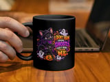 I Dont Run From Ghosts Black Cat Mug thumbnail 5