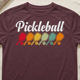 Pickleball Sport-Tek Performance Tee, Pickleball, Court Apparel Retro Paddle Graphic Athletic Shirt thumbnail 2