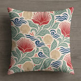Seaside Bloom Block Print Pillow Case thumbnail 9
