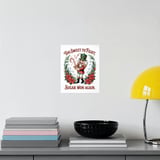 Nutcracker Poster: Christmas Decor, Candy Cane Sword, Holiday Saying, Framed thumbnail 2