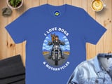I Love Dogs And Motorcycles T-Shirt, Biker Dog Lover Tee, Funny Motorcycle Rider Shirt, Cute Dog Owner enthusiast Top thumbnail 6