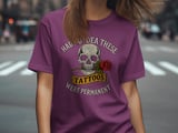 Skull Tattoo T-Shirt, Rose Tattoo, Funny Tattoo Tee, National Tattoo Day Gift, Tattoo Lover Shirt, Tattoo Artist Present, Skull TShirt thumbnail 3