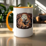 Halloween Mug, Ghost on Scooter, Spooky Season, Raccoon, Pumpkin, Bats, Full Moon, Fall Decor, Halloween Gift, Coffee Mug, Unique Mug thumbnail 9