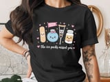 School Nurse Welcome Back T-Shirt: Ice Pack, Bandage, Crutch, Pill Bottle thumbnail 1