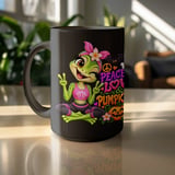 Peace Love Pumpkins Yoga Frog Mug thumbnail 16