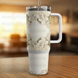 Luxury Bridal Design 40oz Peony Tumbler Wrap Sublimation Design, Seamless Distressed Tapered, Floral Digital File, Free Car Coasters thumbnail 5