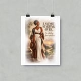 Black Woman Empowerment Wall Art Poster, Framed Poster with Inspirational Quote Starting from Experience Print, Healing Aesthetic Decor thumbnail 10