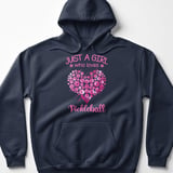 Pickleball Gildan Fleece Hoodie, Just a Girl Who Loves Pickleball Graphic, Warm Court Pullover Sweatshirt thumbnail 6