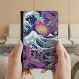 Neon Japanese Dragon Wave Passport Cover thumbnail 3