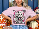 Queen of Hearts Shirt, Pink Western Graphic Tee, Retro Country Glam Comfort Colors T-Shirt thumbnail 6
