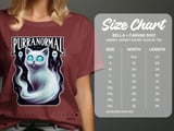 Purranormal Cat Ghost T-Shirt, Cute Cat Lover Gift, Halloween Cat Tee, Paranormal Themed Shirt, Spooky Cat Graphic Tee thumbnail 8