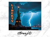 Statue of Liberty Tumbler Wrap, Liberty Lightning 20oz Tumbler Wrap, Patriotic Tumbler Design, USA Tumbler Wrap, New York Tumbler thumbnail 4