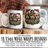 Whimsical Dogs Orchestra Mug Wrap thumbnail 1