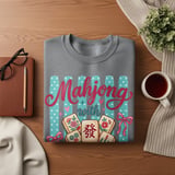 Mahjong With Mahgirls Graphic Print, Cute Coquette Mahjong Game Night Art, Grandmillennial Tiles Design, Best Friend Girls Trip Gift thumbnail 17