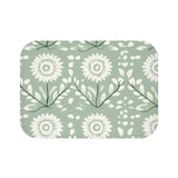 Sage Green Floral Shower Curtain and Bath Mat Set, Folk Art Botanical Flower Bathroom Decor, Cottagecore Farmhouse Boho Bath Set Gift thumbnail 15