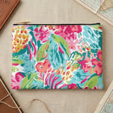 Vibrant Tropical Floral Laptop Sleeve, Preppy Bright Flower Accessory Pouch, Colorful Botanical Tablet Case Gift thumbnail 10