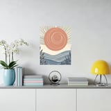 Abstract Sun Posters, Ocean Waves Posters, Botanical Art Posters, Modern Art Posters, Living Room Posters, Boho Style Art Posters thumbnail 7