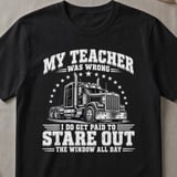 My Teacher Was Wrong Trucker Tee thumbnail 5