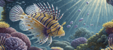 Lionfish 40oz Tumbler Wrap Digital, Seamless Ocean Life Sublimation Design, Coral Reef Tumbler PNG File, Aquatic Wildlife Download thumbnail 13