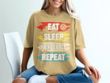 Pickleball Comfort Colors Shirt, Eat Sleep Pickleball Repeat Design, Retro Court Aesthetic Vintage Graphic Tee thumbnail 11