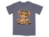 Cute Highland Cow Iced Coffee Tee thumbnail 2