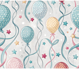 Digital Balloons Pattern, Stars Seamless Repeat File, Party Balloons Digital Bundle, Celebration Paper Design, Scrapbooking Pattern, Digital thumbnail 8