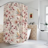 Blush Sakura Bloom Shower Curtain thumbnail 2