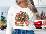 Wrapped In Joy Dachshund Christmas Tee thumbnail 13