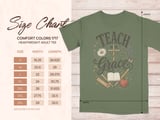Teach with Grace T-Shirt for Teachers, Floral Christian Educator Gift, Vintage Whimsical Back to School Tee thumbnail 14