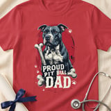 Proud Pit Bull Dad Tee | Pit Bull Dad Shirt | Pittie Dad Gift | Dog Dad Apparel thumbnail 2