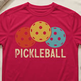 Pickleball Sport-Tek Performance Tee, Retro Distressed Pickleball Graphic, Breathable Open-Play Court Apparel thumbnail 6
