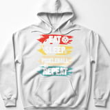 Pickleball Gildan Fleece Hoodie, Eat Sleep Pickleball Repeat, Retro Athletic Sportswear Court Pullover thumbnail 7