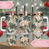 Tropical Palm Trees Digital Pattern Bundle, Jungle Leaves Digital Paper, Seamless Palm Pattern, Summer Print, Digital Design, Etsy Printable thumbnail 10