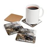 Grand Wagoneer Corkwood Coaster Set, 'Some Climb Mountains...', Offroad, The Waggy, Car Lover Gift, Unique Automotive Art thumbnail 3
